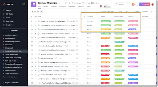 How to Create a Content Calendar Using Asana - Lindsay Kirsch